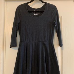 PACT fit and flare dress organic cotton